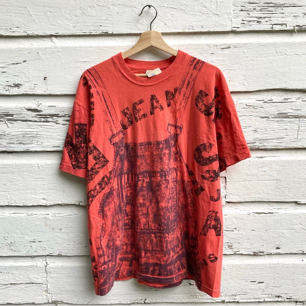 Vintage 90’s Red Jeans AOP Graphic Tee